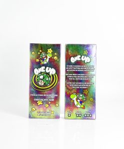 One Up Mushroom Bar wrapper close-up displaying flavor and mushroom infusion details