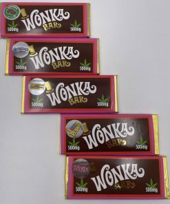 Close-up of Wonka Bars 500mg lab-tested cannabis chocolate bar texture and detail