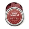 Strawberry Boost THC gummies tin with 15 individually dosed 20mg cannabis gummies in strawberry flavour