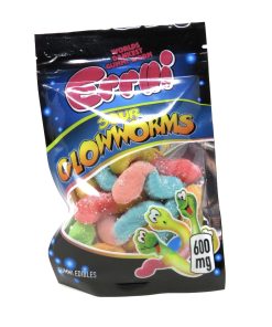 Errlli Sour Worms 600mg THC medicated cannabis gummy worms in branded bag