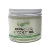 500mg CBD coconut oil jar made with organic coconut oil and CBD distillate, vegan and gluten-free