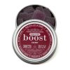 Cherry Boost THC gummies tin with 15 cherry-flavoured gummies, each containing 20mg THC, totalling 300mg per pack
