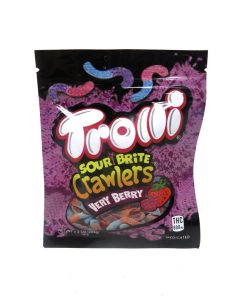 Very Berry Trolli Crawlers bag of 600mg THC sour gummy edibles in fruity berry flavors