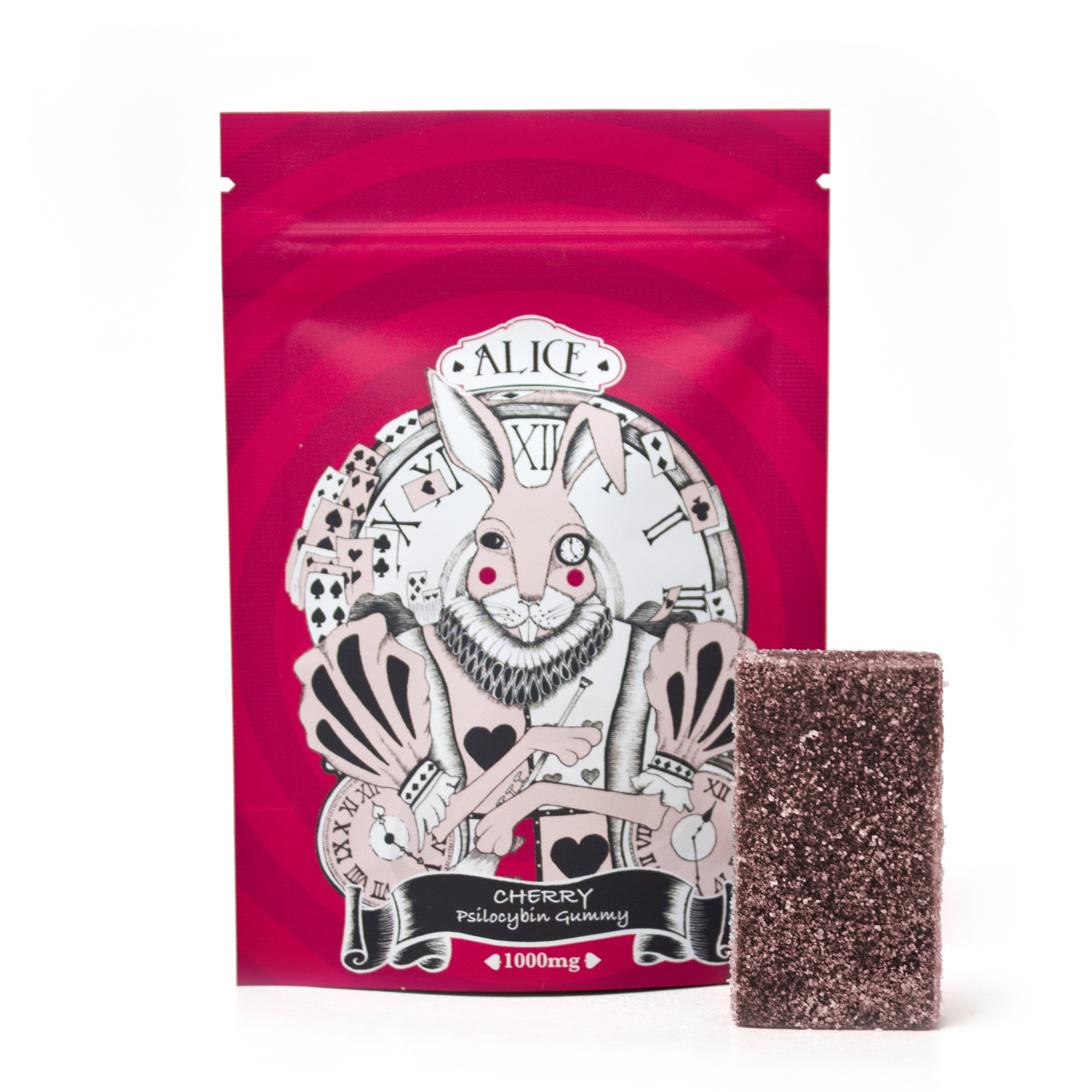 IMG_8766.jpg Alice Psilocybin Cherry Gummy 1000mg made with Golden Teacher mushrooms in sealed bag