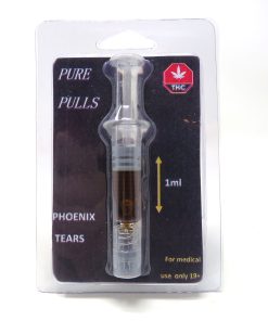 Pure Pulls Phoenix Tears 1ml full spectrum RSO oil syringe with high THC cannabis extract