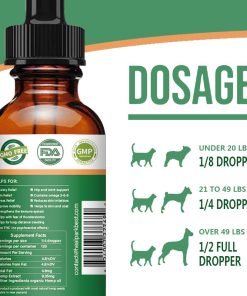 Close-up of Healpark 1500mg hemp oil bottle label formulated for dogs and cats