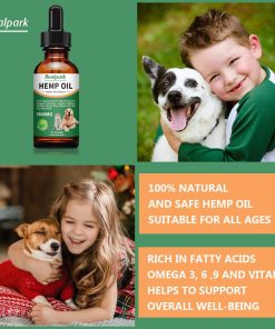 Healpark hemp oil 2-pack for pets displayed upright showing full product packaging