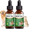 Healpark 1500mg hemp oil 2-pack bottles for dogs and cats on white background