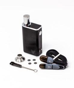 Linx Gaia loose leaf vaporizer with magnetic mouthpiece cap in hand