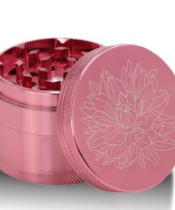 Side view of aluminum herb grinder highlighting durable metal construction