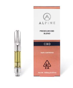 Alpine Vapor Harlequin 3:1 Hybrid CBD vape cartridge 1050mg with Pyrex glass and medical-grade stainless steel tip