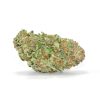 Headband Kush cannabis flower buds with dense dark green nugs, vivid orange pistils, and a thick frosty trichome coating