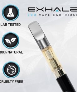 Exhale CBD vape cartridge 400mg broad spectrum with natural terpenes