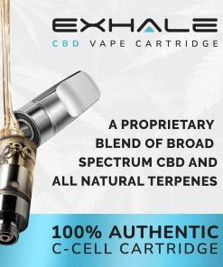 Exhale CBD vape cartridge flavor variety display