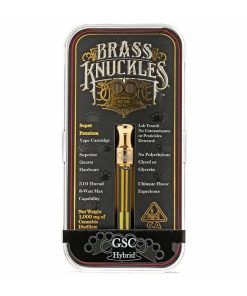 Brass knuckles tactical self-defense weapon, metal impact tool for combat training.