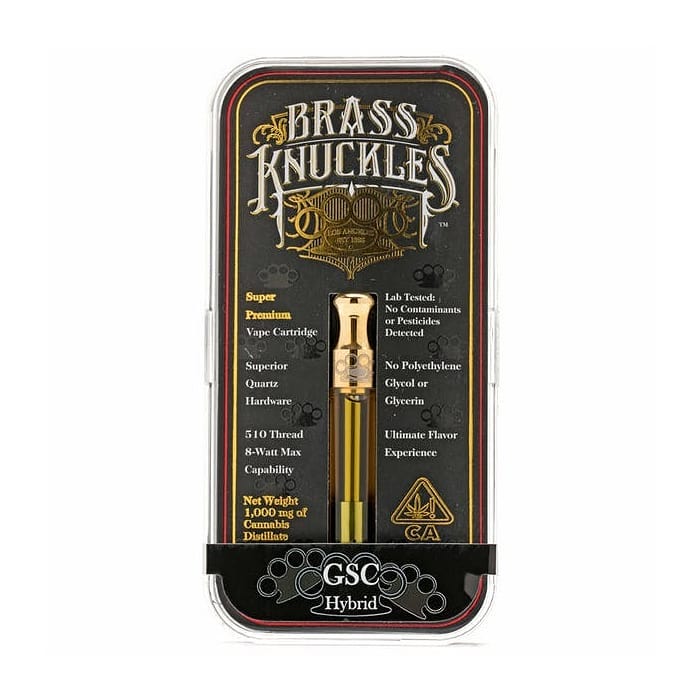 Brass Knuckles vape cartridge Forbidden Fruit 90% THC available at Florida Gas Packs dispensary