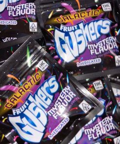 Gusher Gummies: fruity, juicy candy with soft, bursting center—perfect snack!