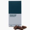 Vegan Dark Psychedelic Chocolate Bar with blue spirals, rich cocoa, organic ingredients