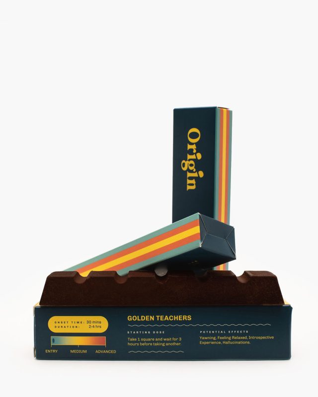 Golden Teacher Chocolate Bar 3000mg psilocybin edible in milk chocolate flavor, available at Florida Gas Packs