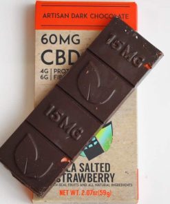 CBD chocolate bar with raspberries & cinnamon, 60mg therapeutic treats