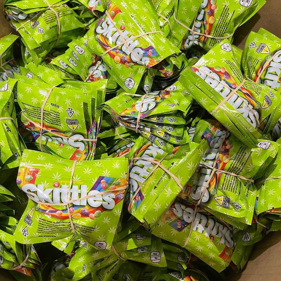 THC Skittles Bulk Pack Options Florida Gas Packs THC Skittles edibles bulk pack options from 5 to 100 packs
