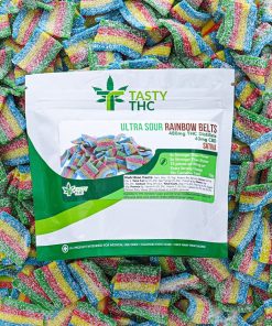 THC Rainbow Belts – Colorful Cannabis-Infused Gummies, 25mg Each