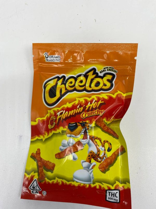 Flamin Hot Cheetos Edible 600mg THC cannabis infused pot chips bag from Florida Gas Packs