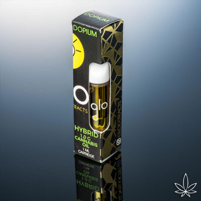 Glo Extract Carts 1-gram vape cartridge with packaging showing QR verification seal, available at Florida Gas Packs