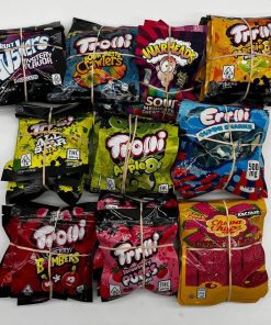 500mg THC gummies, cannabis edibles, fruity flavors, vegan, gluten-free.