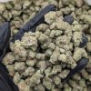 **"Slurricane Smalls Cannabis Buds - Dense, Frosty Green Nugs with Purple Haze"**