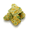 Cannatonic cannabis strain bud with earthy aroma, CBD-rich, green with purple hues