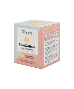 Winged Relaxation CBD Gummies: Tropical Flavor, 25mg CBD, Vegan Gummies for Stress Relief