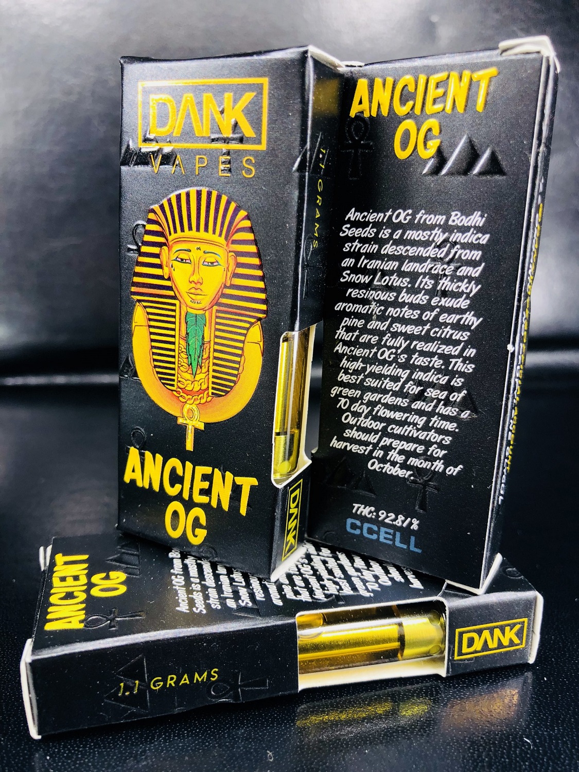 Ancient OG DankVapes Cartridge – Florida Gas Packs ANCIENT OG DankVapes - Premium THCA Vape Cartridge - 1g - Strong Sativa Strain